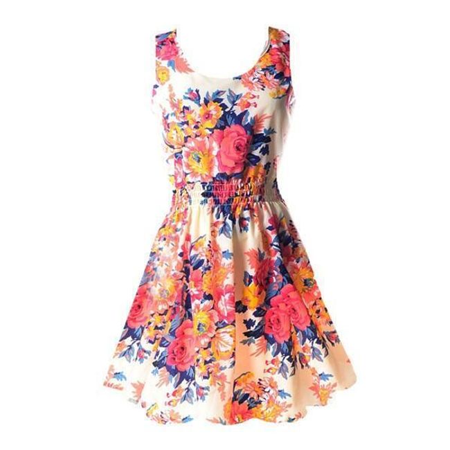 Damska sukienka w letnie wzory - 18 wariantów 1
