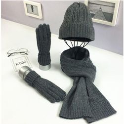 Dámska čiapka a šál s rukavicami Unice