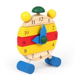 Drewniany zegar składany dla dzieci