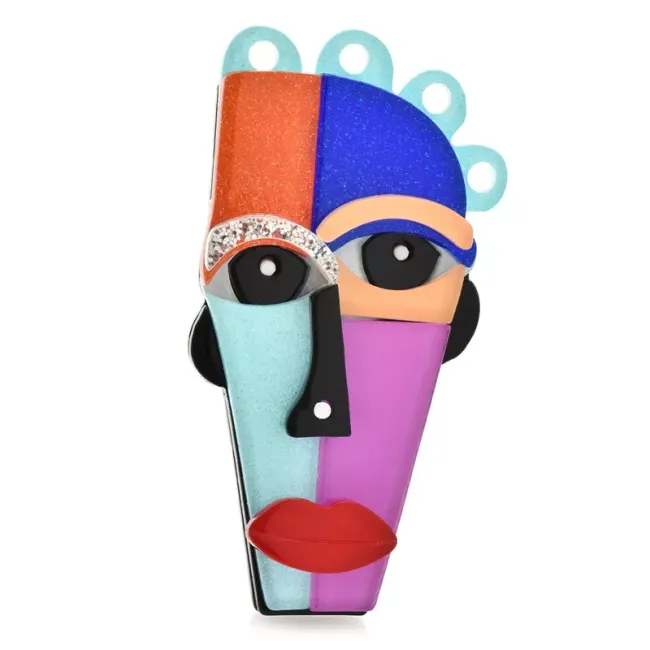 Wuli&baby Umenie tváre brošne pre ženy Unisex 2 - farba obrázok strana príležitostné brošne kolíky darčeky SS_1005005703682509 1
