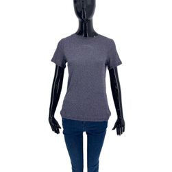 Ženska modna majica, OODJI, modra - srebrna, velikosti XS - XXL: ZO_68f09a0c-a6ce-11ed-9672-4a3f42c5eb17