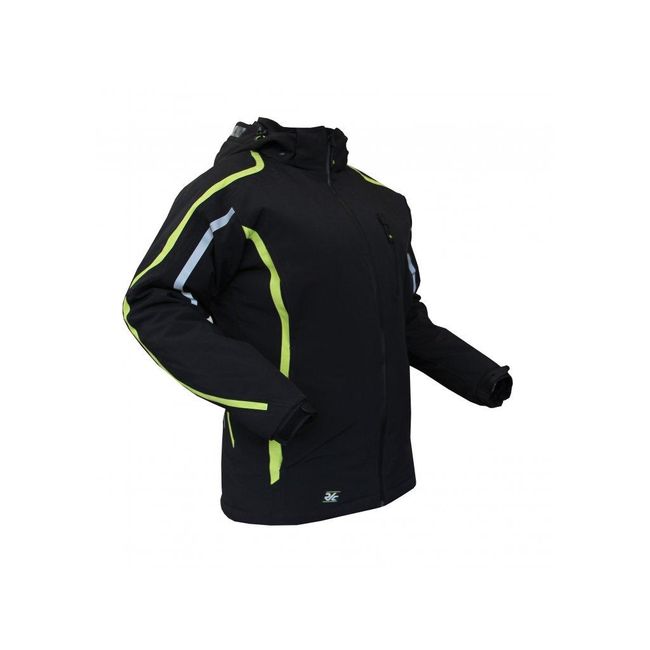Jachetă de bărbați SINSTORM softshell - negru cu dungi verzi, mărimi XS - XXL: ZO_268052-M 1