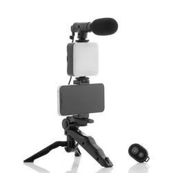 Komplet za vlogging sa svjetlom, mikrofonom i daljinskim upravljačem Plodni ZO_98-1E12068