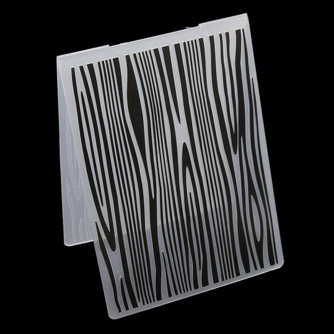 Plastová šablóna k tvarovaniu papiera - Drevený vzor 1