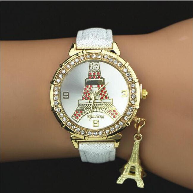 Dámské hodinky s přívěskem Eiffelovky 1