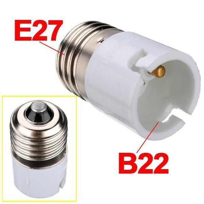 Adapter żarówki z gwintu żarówki E27 na B22 1