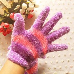 Owłosione rękawiczki damskie