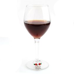 Distinctori pentru pahare de vin cu motive de Crăciun - 2 culori