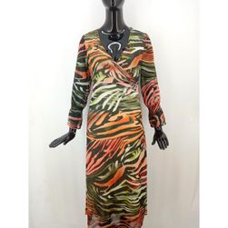 Ženska modna dolga barvna obleka, velikosti XS - XXL: ZO_85296-XS