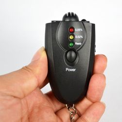 LED alkohol tester na klíče v černé barvě