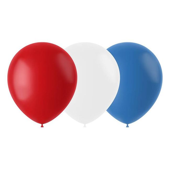 Fiesta - Balónky - 10 ks - červená/bílá/modrá - ø30cm ZO_XDKO80513 1