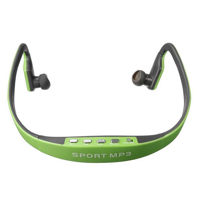 Sportovní bezdrátová sluchátka s MP3 přehrávačem - 5 barev Zelená 1