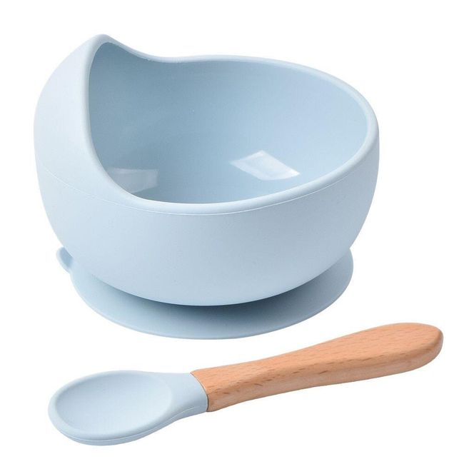 2PCS/Set Silicone Baby Feeding Bowl Tableware for Kids Waterproof Suction Bowl With Spoon Children Dishes Kitchenware Baby Stuff SS_1005003942459022 1