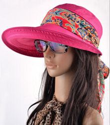 Pălărie decorată cu eșarfă - 6 culori