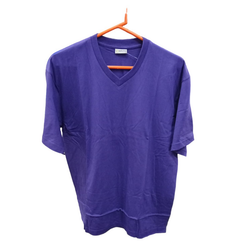 Дамска тениска с V-образно деколте - лилаво, размери XS - XXL: ZO_268289-L