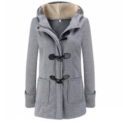 Dámská mikina Bella ve stylu kabátu s knoflíky - 8 barev šedá - velikost č. XL/XXL, Velikosti XS - XXL: ZO_234780-5XL