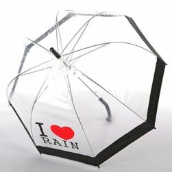 Priehľadný dáždnik s potlačou - 4 varianty