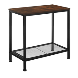 Odkladací stolík Filton 60x30,5x60,5cm Industriálne drevo tmavé, rustikálne ZO_404273