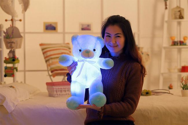 LED medvídek ve čtyřech barvách - 50 cm 1