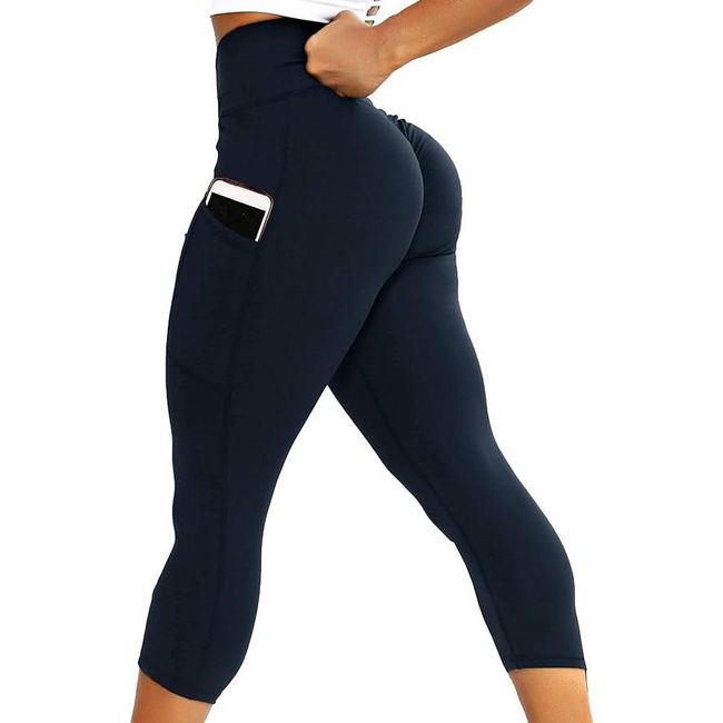 Instinnct Női 3/4-es sport leggings két zsebbel, kék, XS - XXL méretben: ZO_ab0d3768-f9db-11ee-baba-aa0256134491 1