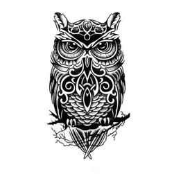 Dočasné tetování - sova