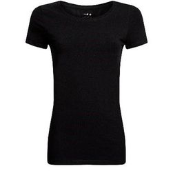 Czarny klasyczny T-shirt, rozmiary XS - XXL: ZO_253927-XL
