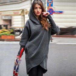 Oversize női kapucnis pulóver kapucnival, XS - XXL méretben: ZO_227064-XL