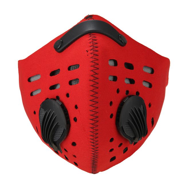 Maska na outdoorové aktivity proti prachu červená 1