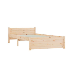 Rama łóżka z litego drewna 90 x 200 cm ZO_815029-A