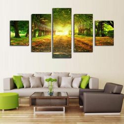 Комплект картини със слънчев пейзаж - 5 броя