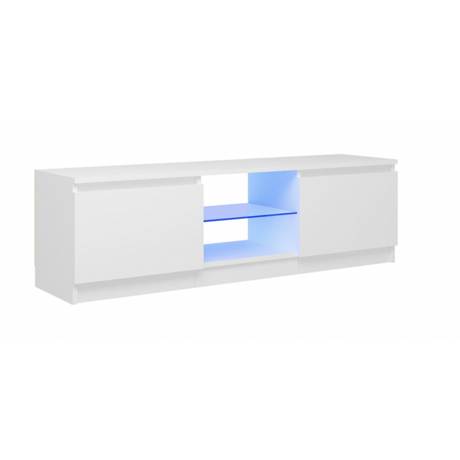 ТВ шкаф с LED осветление бял 120x30x35,5cm ZO_833311-A 1