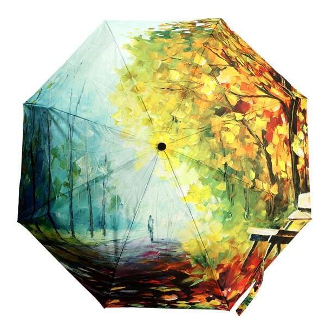 Deštník s motivem olejomalby podzimu 1
