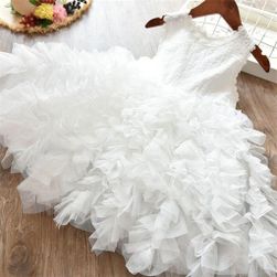 Sukienka tiulowa dziewczęca Biały, Rozmiary dziecięce: ZO_232179-100