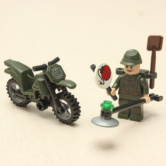Dětská stavebnice vojenská motorka 1