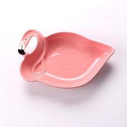 Egy flamingó alakú tányér