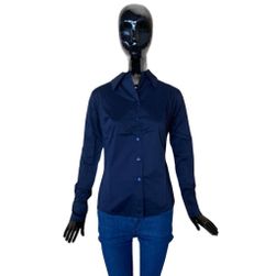 Ženska srajca z dolgimi rokavi - temno modra, tekstilne velikosti KONFEKCIJA: ZO_17e833b4-aa05-11ee-91f4-8e8950a68e28