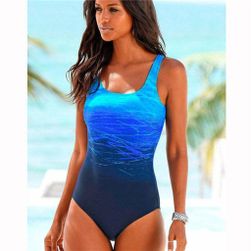 Jednodijelni kupaći kostim s ombre efektom - 3 boje Plava - veličina br. 6, veličine XS - XXL: ZO_229263-2XL