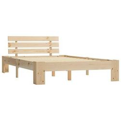 Rama łóżka z litego drewna sosnowego 120 x 200 cm ZO_283162
