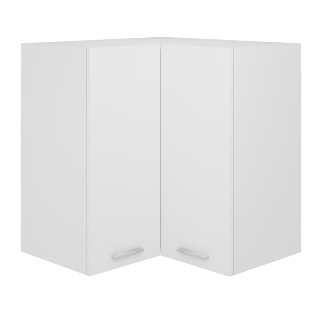 Górna szafka narożna biała 57 x 57 x 60 cm płyta wiórowa ZO_802537-A 1