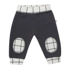 Детски памучни панталони с тъмен цвят RW_teplacky-Gaja404