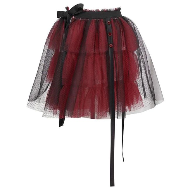 Ženska punk rock suknja - crna i crvena - Devil Fashion, veličine XS - XXL: ZO_6efa514c-f609-11ed-9f2c-4a3f42c5eb17 1