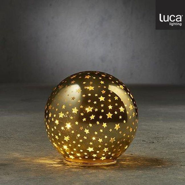 Dekoratív gömb - H14 x Ø15 cm - Üveg - Arany ZO_9968-M6944 1