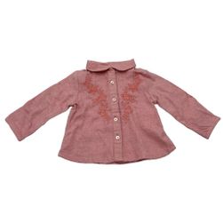 Koszulka dziecięca z haftem, CANADA HOUSE, różowa, ROZMIARY DZIECIĘCE: ZO_111374-62