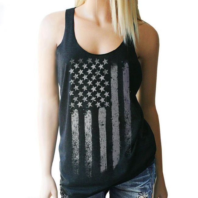 Tricou pentru femei cu motive de steag american 1