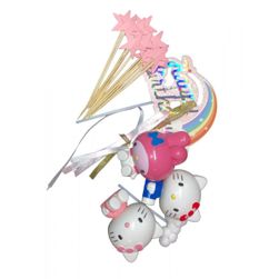 Set decorativ de petrecere pentru copii Hello Kitty - 15 bucăți ZO_249436