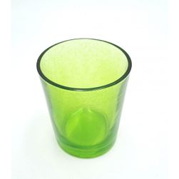 Стъклен свещник, зелен ZO_98-1E7884