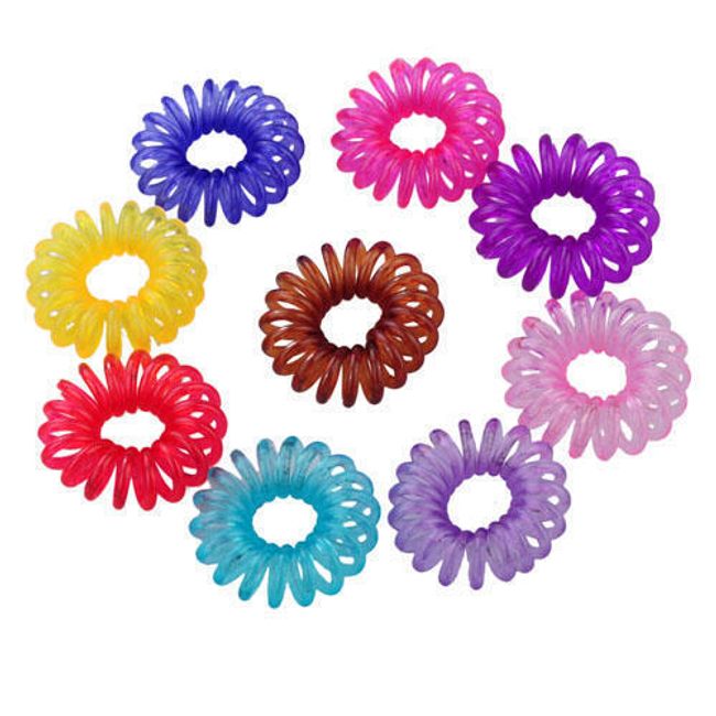 Farebné gumičky v tvare telefónneho drôtu - 10 kusov 1