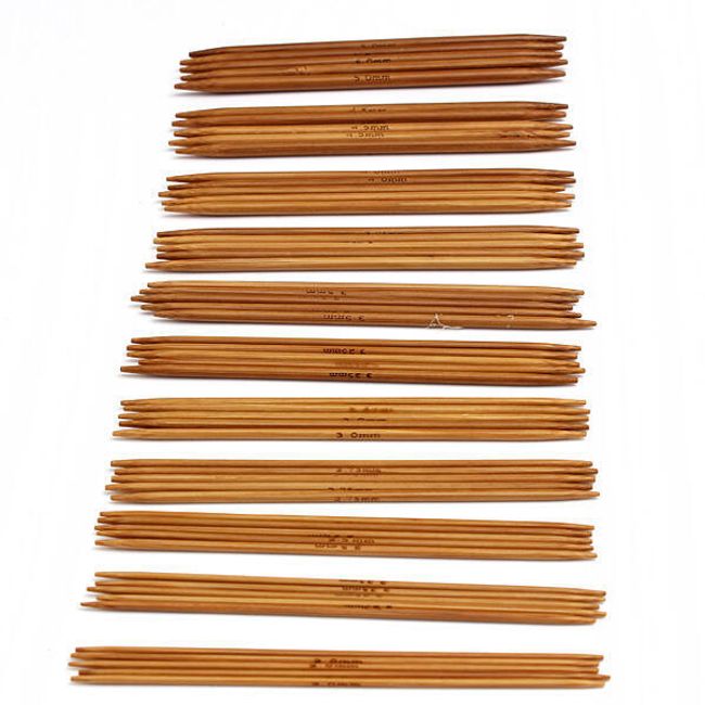 55 kusů bambusových pletacích jehlic o 11 velikostech 1