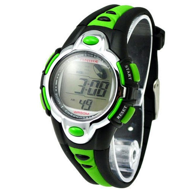Dětské sportovní multifunkční hodinky - zelené 1