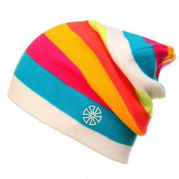 Пролетна шапка с многоцветни ивици - 13 варианта